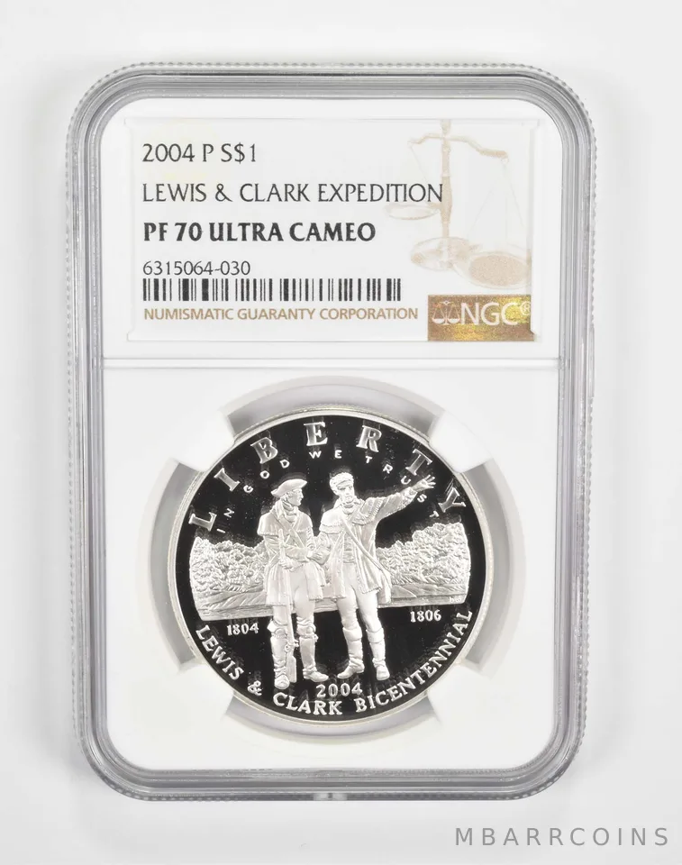 2004-P Lewis & Clark Commemorative $1 PF70 NGC Brown Label