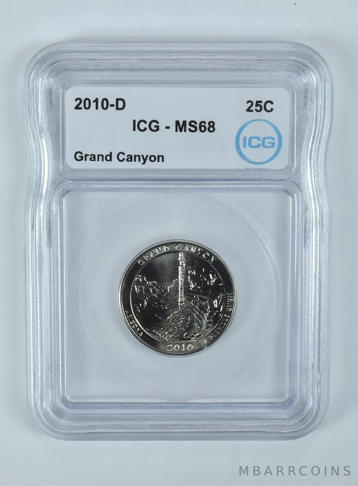 2010-D Washington Quarter ATB Grand Canyon MS68 ICG