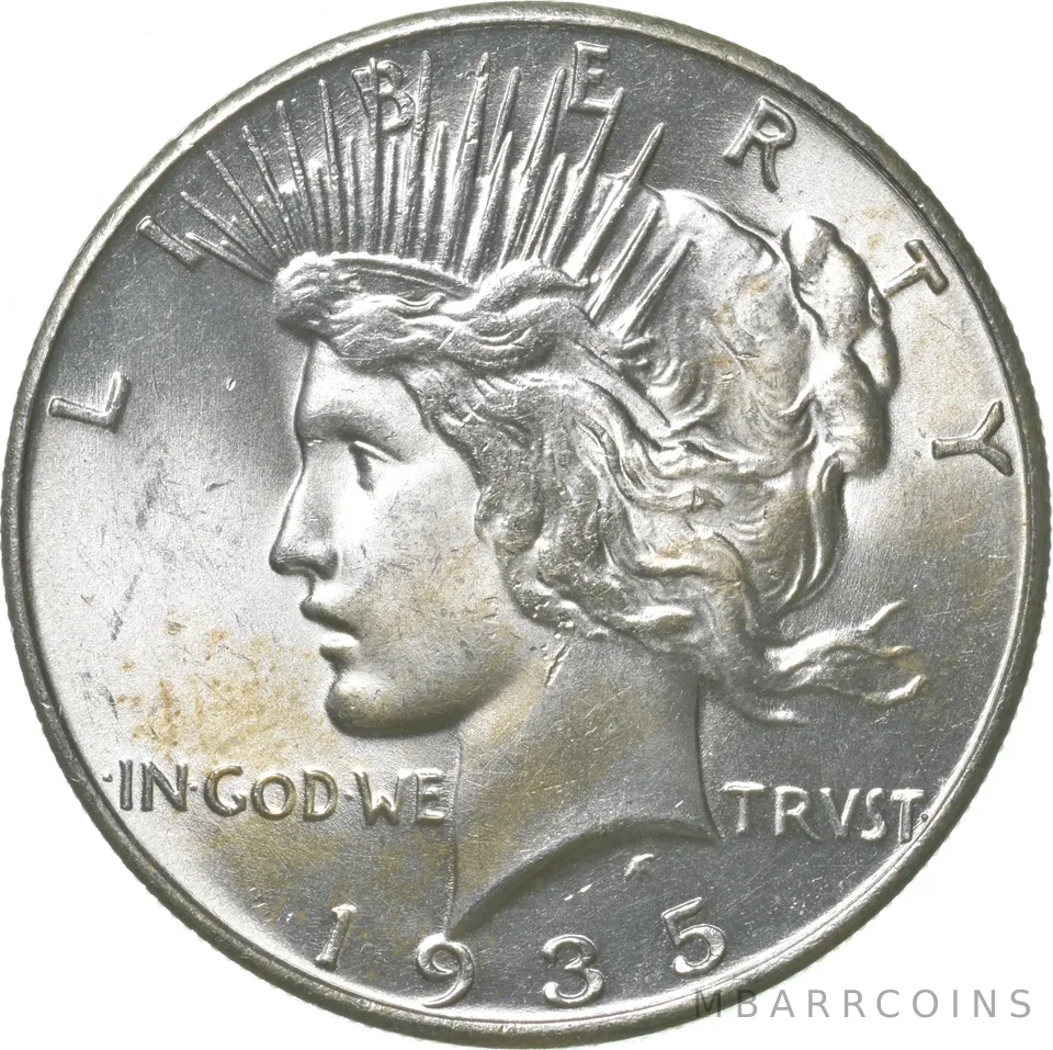 1935 Peace Silver Dollar a3184