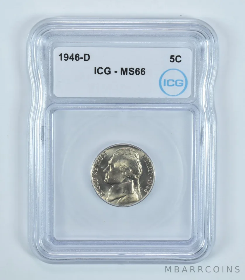 1946-D Jefferson Nickel MS66 ICG