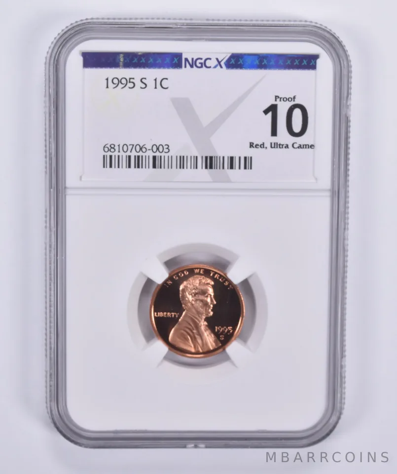 1995-S Lincoln Memorial Cent Proof 10 RD UCAM NGC X NGCX