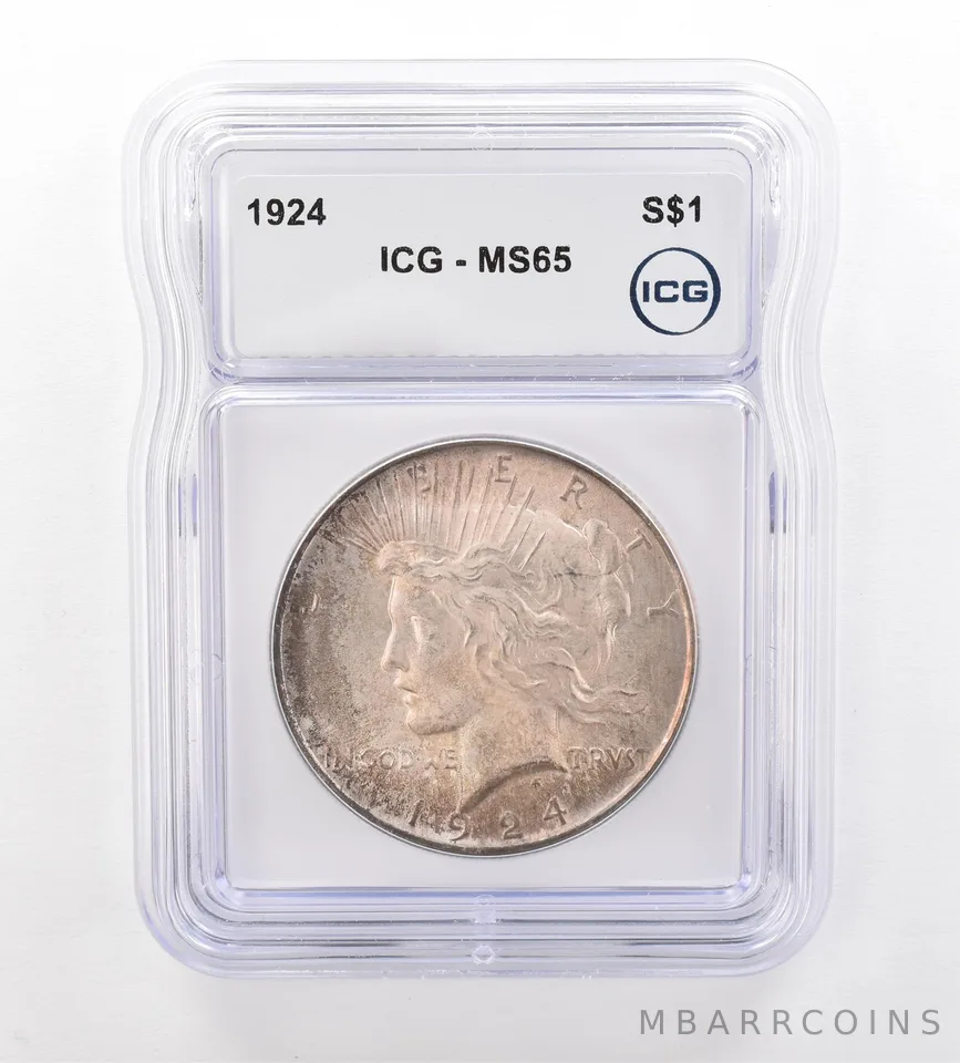 1924 Peace Silver Dollar MS65 ICG Beautiful Tone *7546