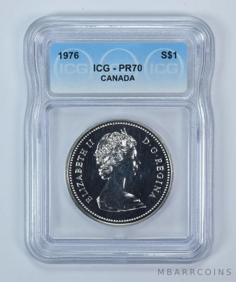 1976 Canada 1 Dollar Parliament Library PR70 ICG