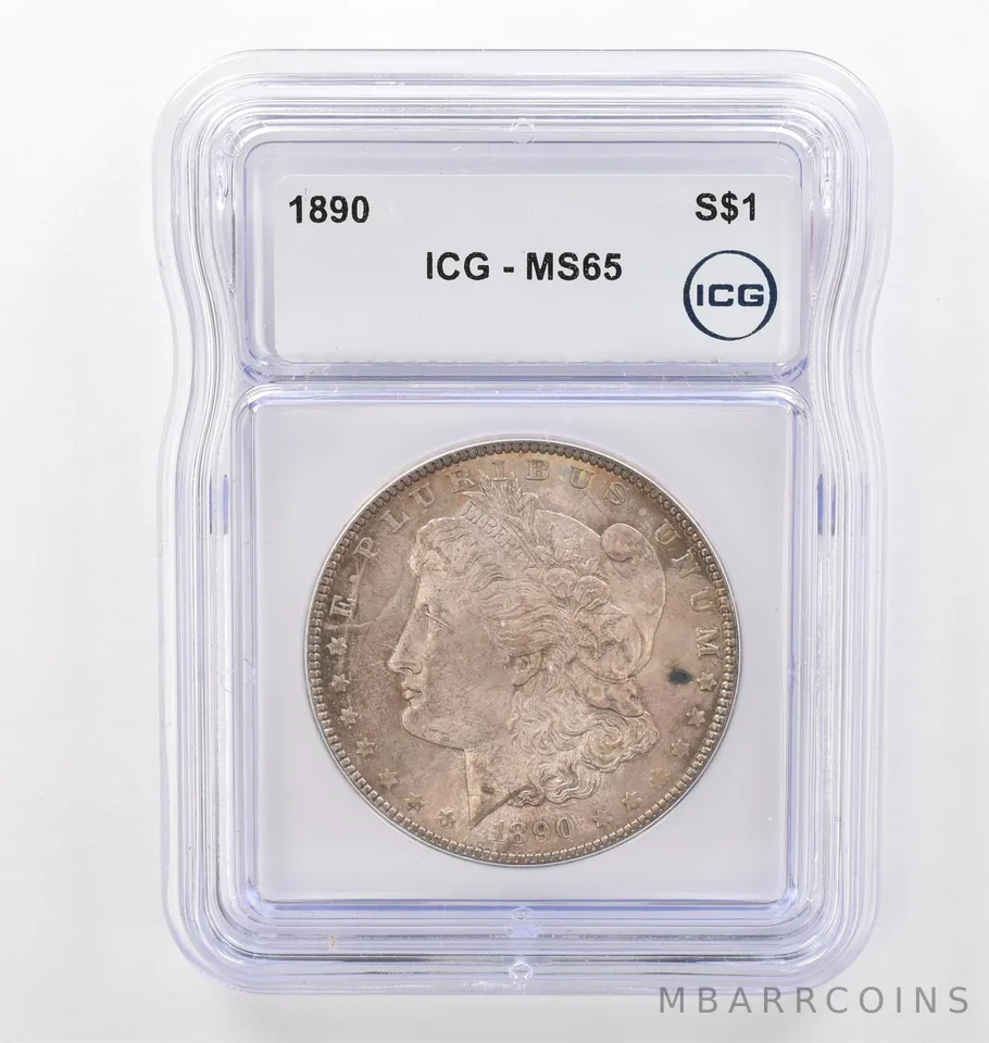 1890 Morgan Silver Dollar MS65 ICG Beautiful Tone *6185