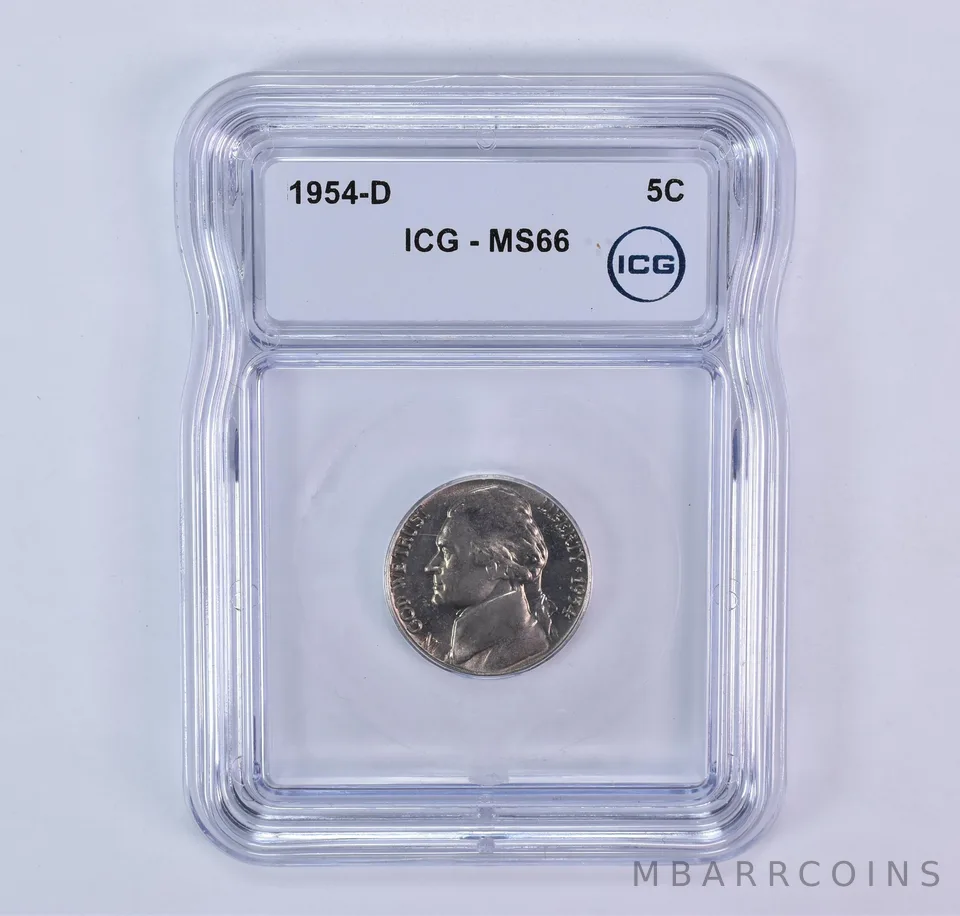 1954-D Jefferson Nickel MS66 ICG