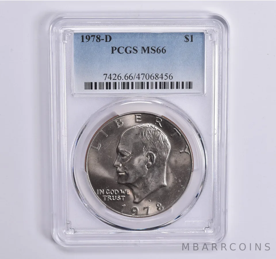 1978-D Eisenhower $1 MS66 PCGS Blue Lbl