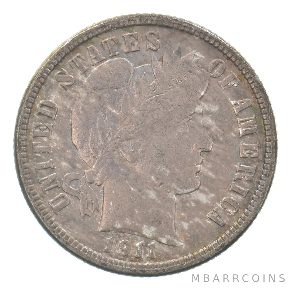 1911-D Barber Dime Beautiful Tone *9536