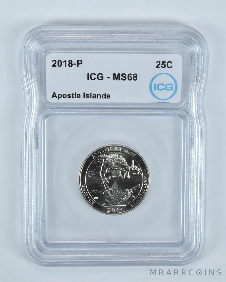 2018-P Washington Quarter ATB Apostle Islands MS68 ICG