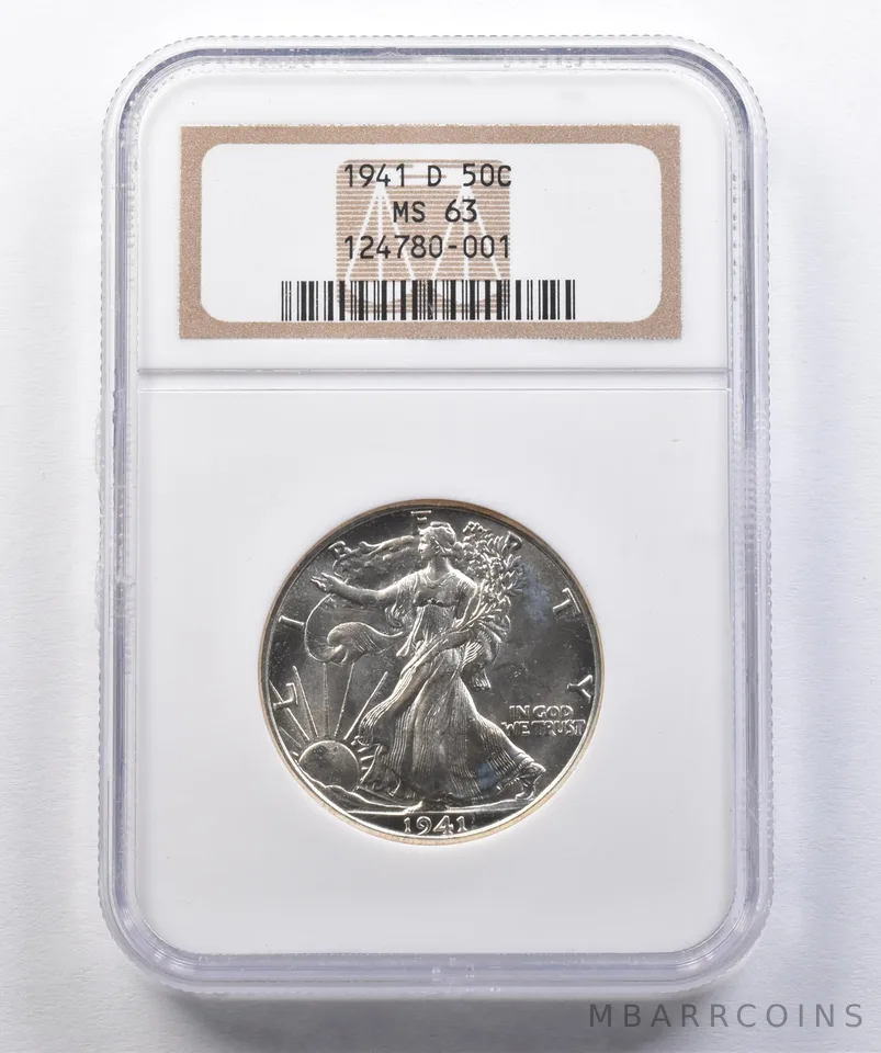 1941-D Walking Liberty Half Dollar MS63 NGC *2597