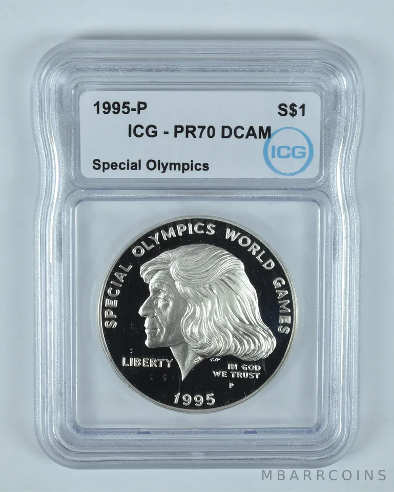 1995-P Special Olympics Commemorative Silver Dollar PR70 DCAM ICG