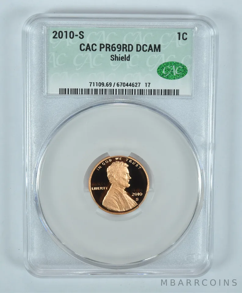 2010-S Lincoln Shield Cent PR69 RD DCAM CAC CACg