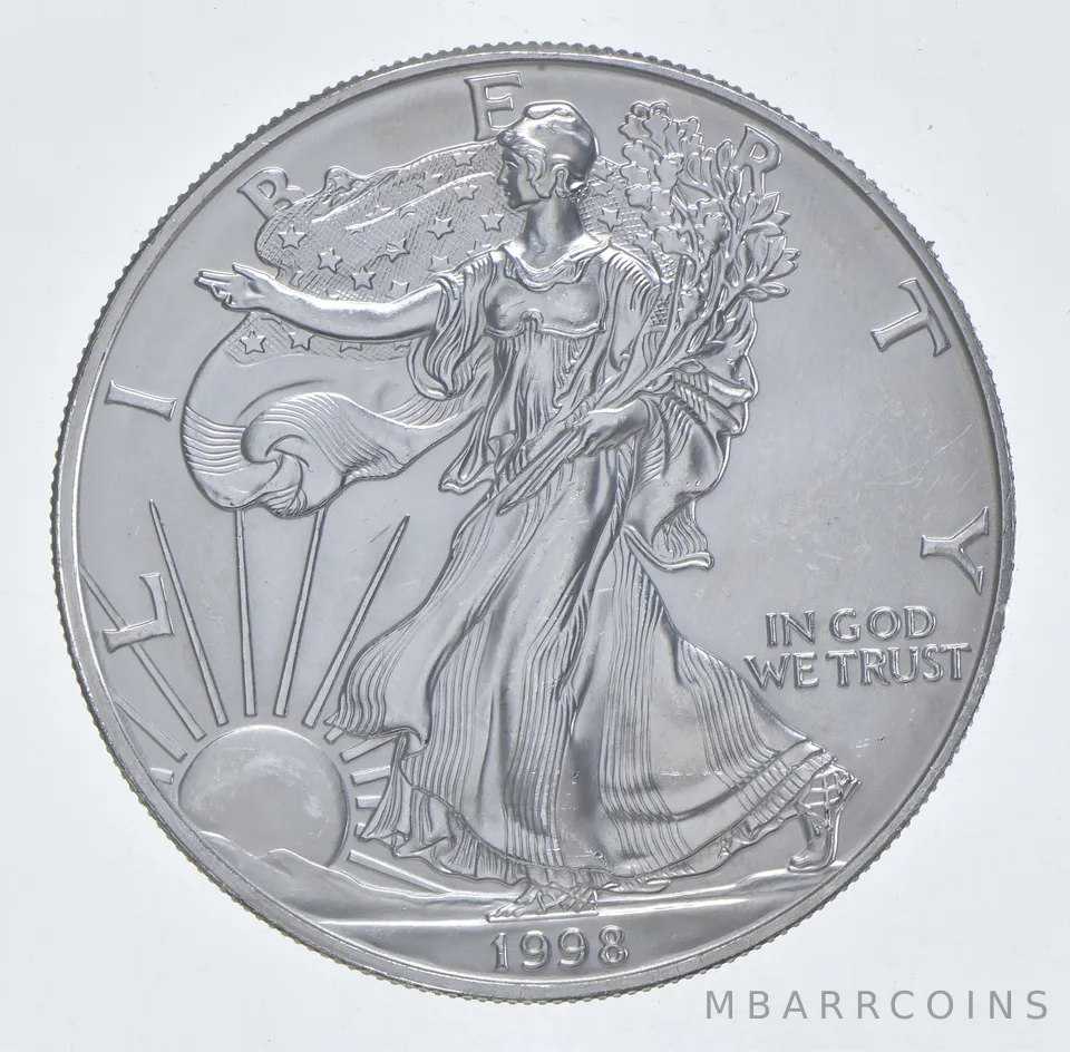 Better Date 1998 American Silver Eagle 1 Troy Oz .999 Fine Silver *195