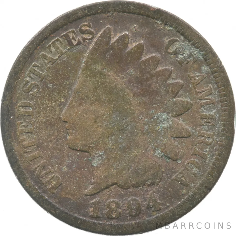 1894 Indian Head Cent 1894/1894 Doubled Date a9348