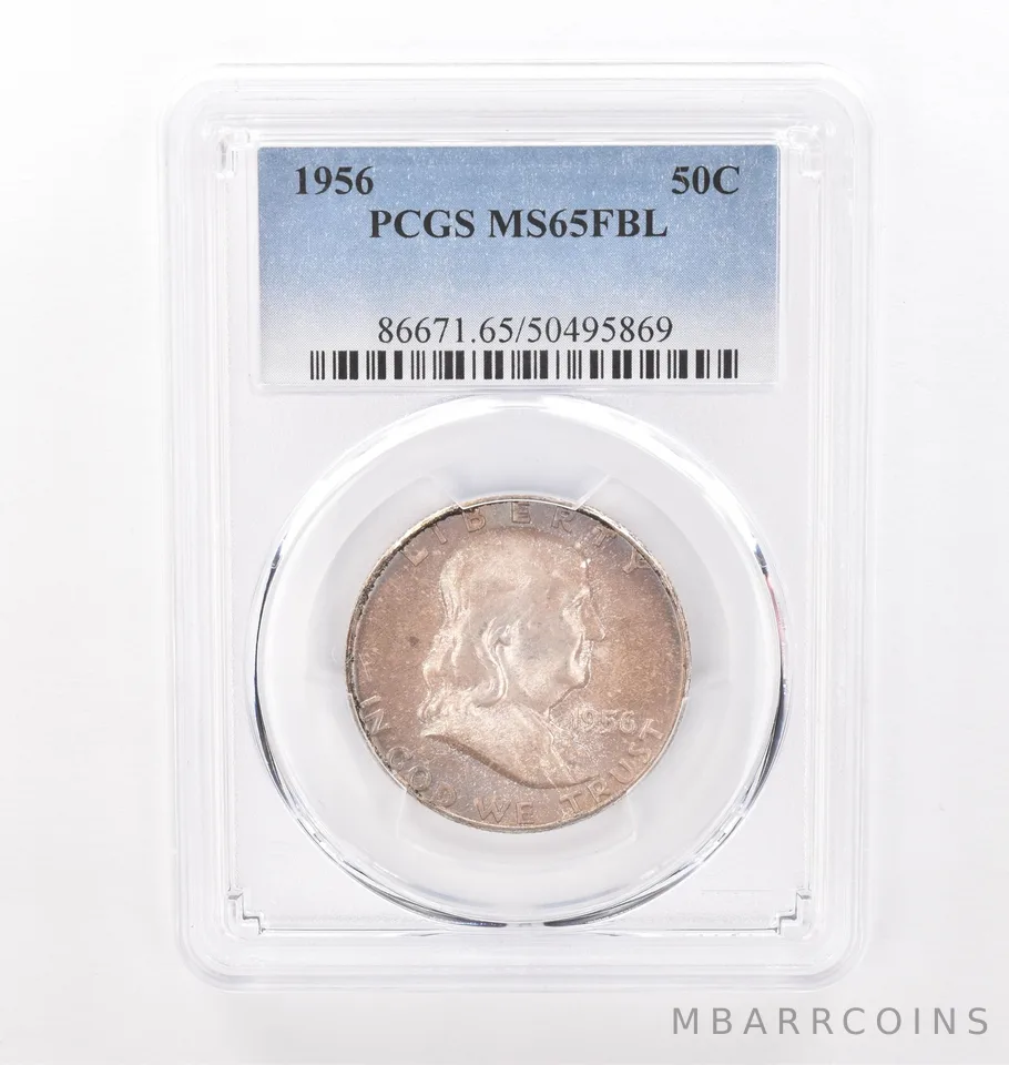 1956 Franklin Half Dollar MS65 FBL PCGS Beautiful Tone *4310