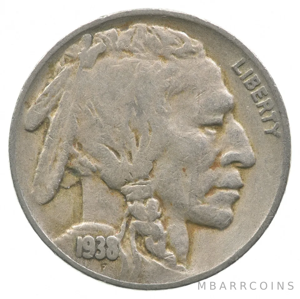 1938-D Indian Head Buffalo Nickel fs 512 1938 D/s *8348