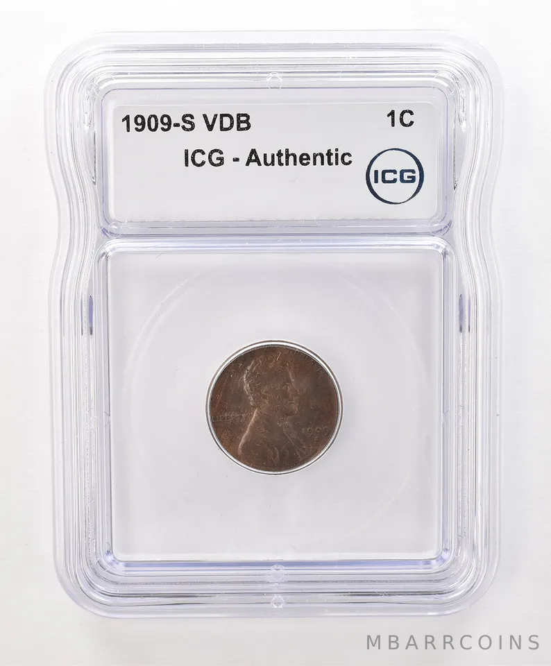 1909-S VDB Lincoln Wheat Cent Authentic ICG Beautiful Tone *6655