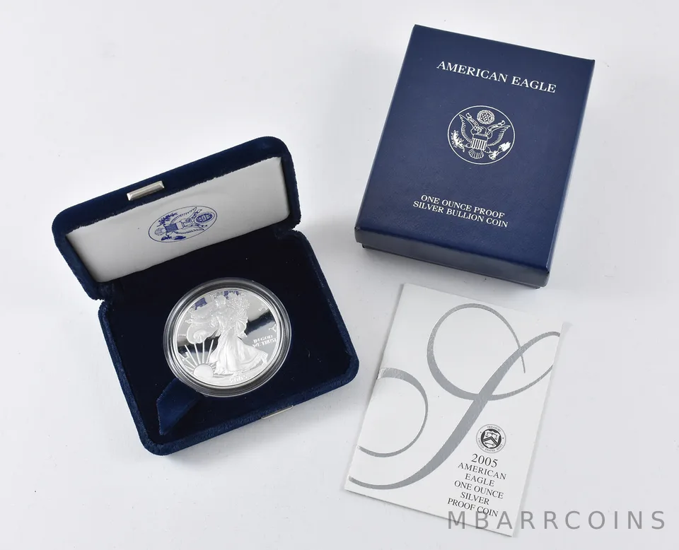 2005-W American Silver Eagle PROOF 1 Oz Silver - Coin & Box & COA