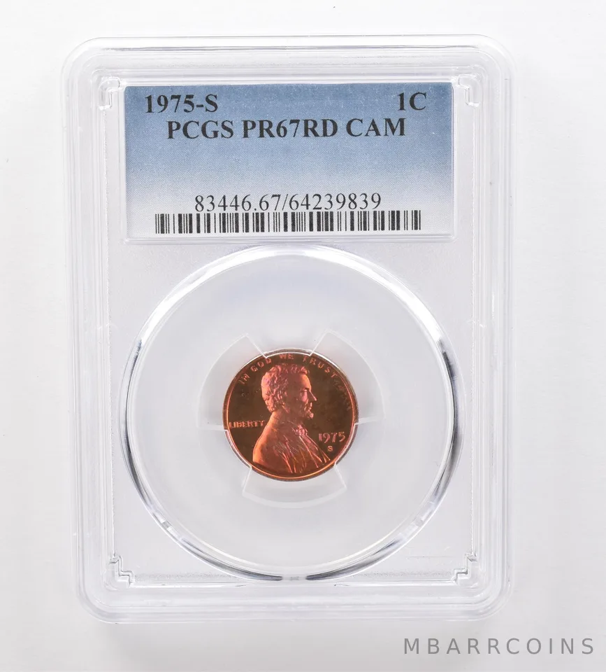 1975-S Lincoln Memorial Cent PR67 RD CAM PCGS Beautiful Tone *2082