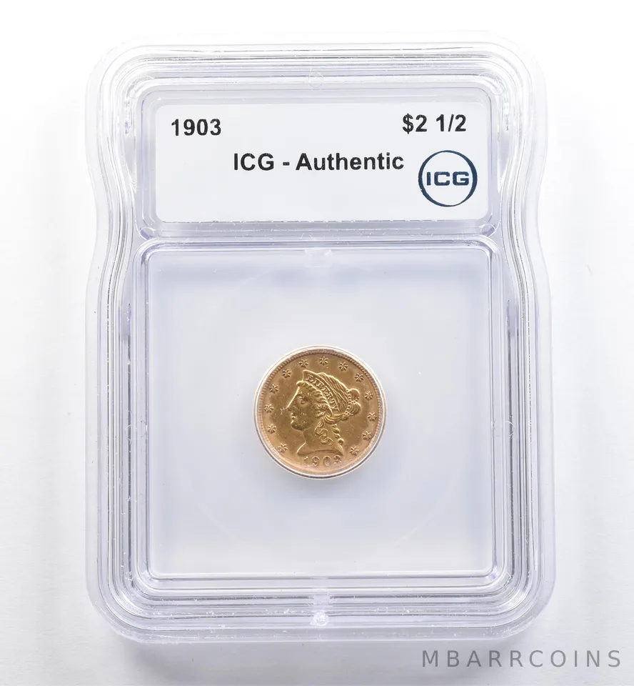 1903 $2.50 Liberty Head Gold Quarter Eagle Authentic ICG *6422