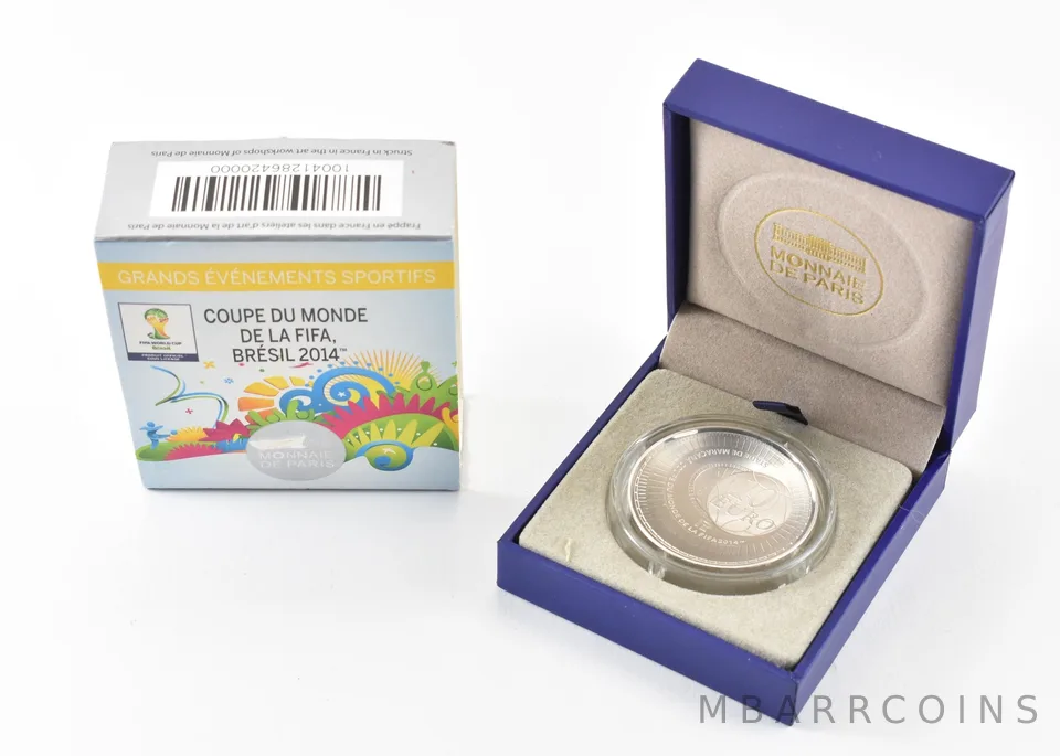 2014 France 10 Euro Silver FIFA World Cup W/ OGP *9614