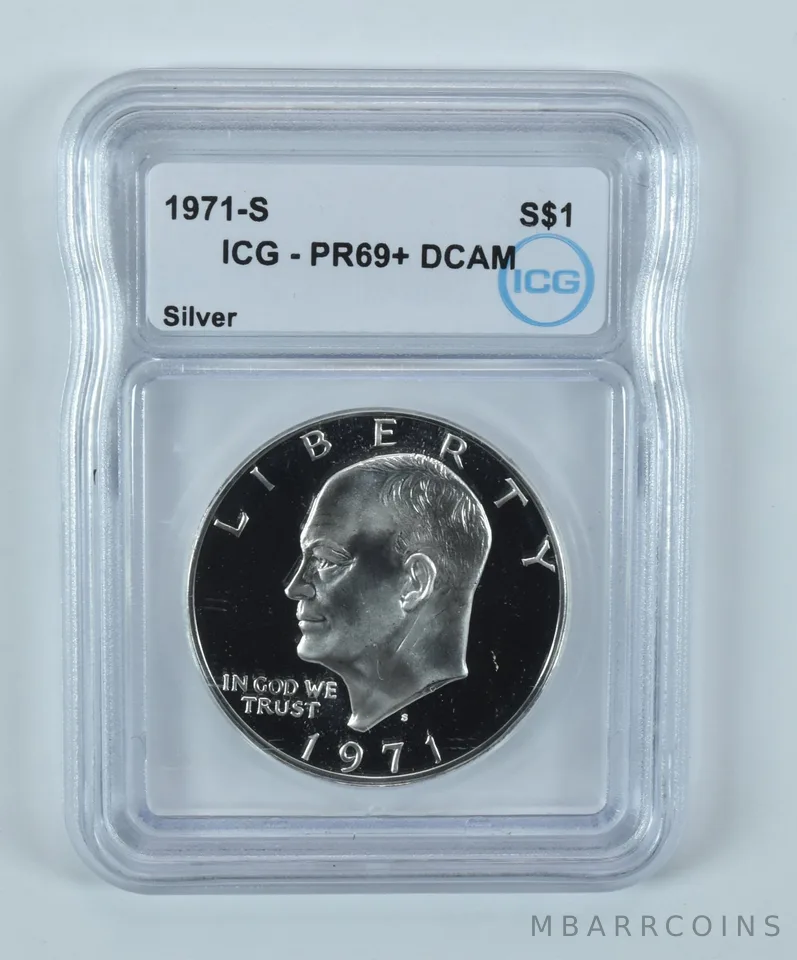 1971-S Eisenhower $1 Silver PR69+ PLUS DCAM ICG