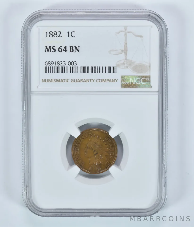 1882 Indian Head Cent MS64 BN NGC *7008