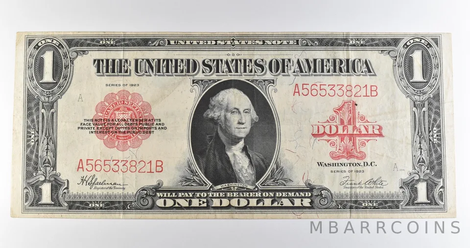 1923 $1 Legal Tender Large Note Red Seal *3577