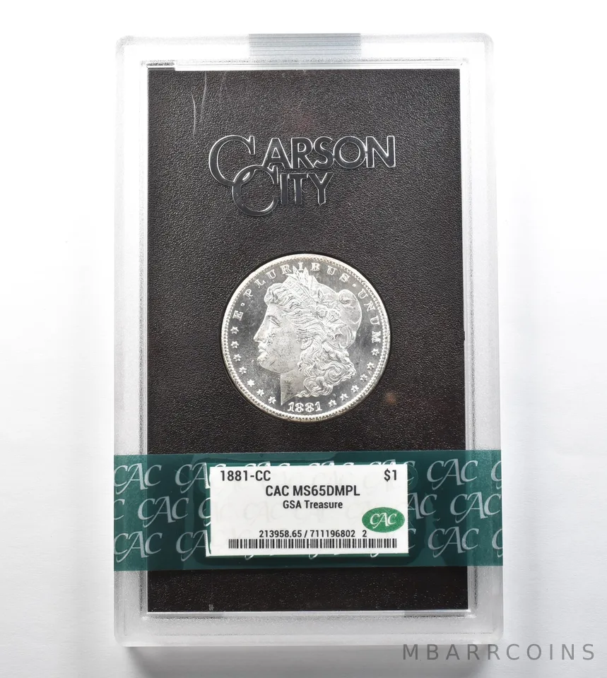 1881-CC Morgan Silver Dollar GSA Treasure MS65 DMPL CAC CACg *3324