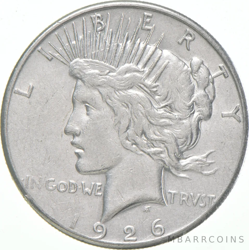 1926-S Peace US Silver Dollar - 90% San Francisco Minted