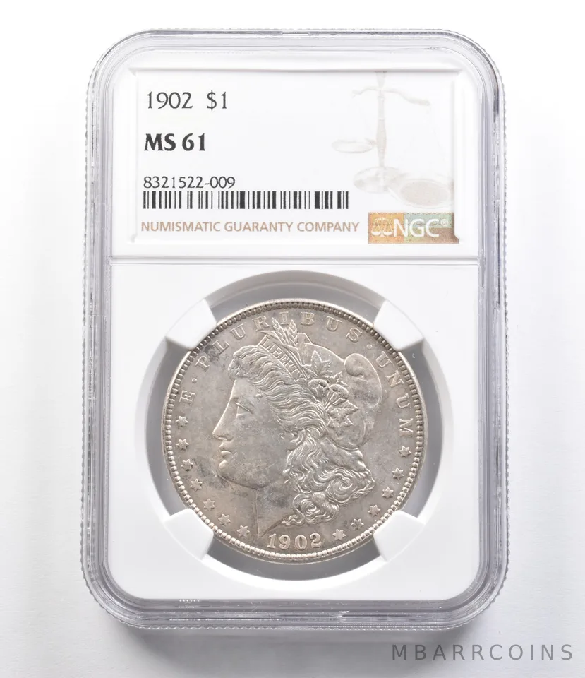 1902 Morgan Silver Dollar MS61 NGC *2547
