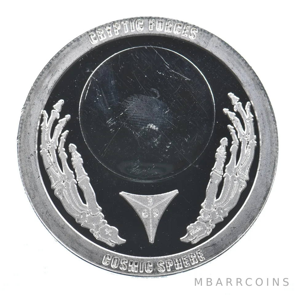 1 Oz Silver Round Chautauqua Silver Works Cryptic Forces Cosmic Sphere *1668