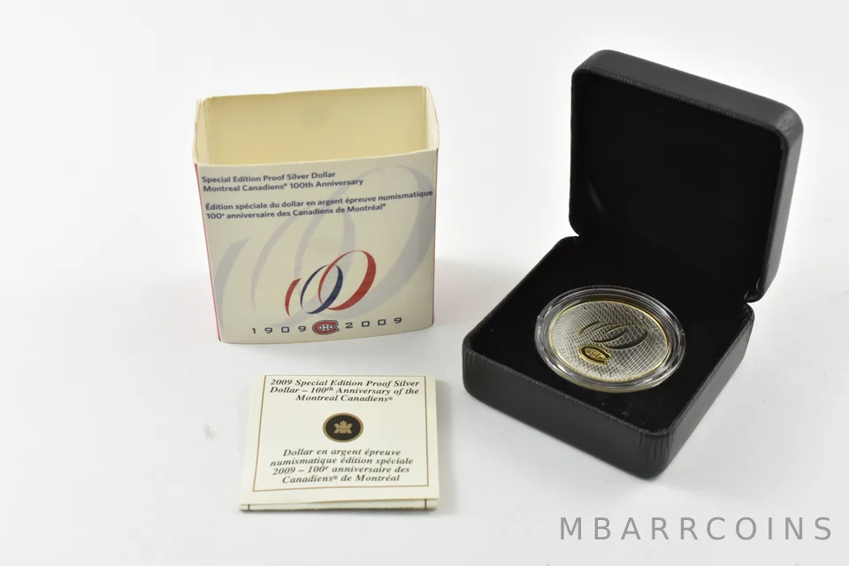 2009 Canada Silver Dollar Montreal Canadiens 100th Anniversary W/ OGP *1608