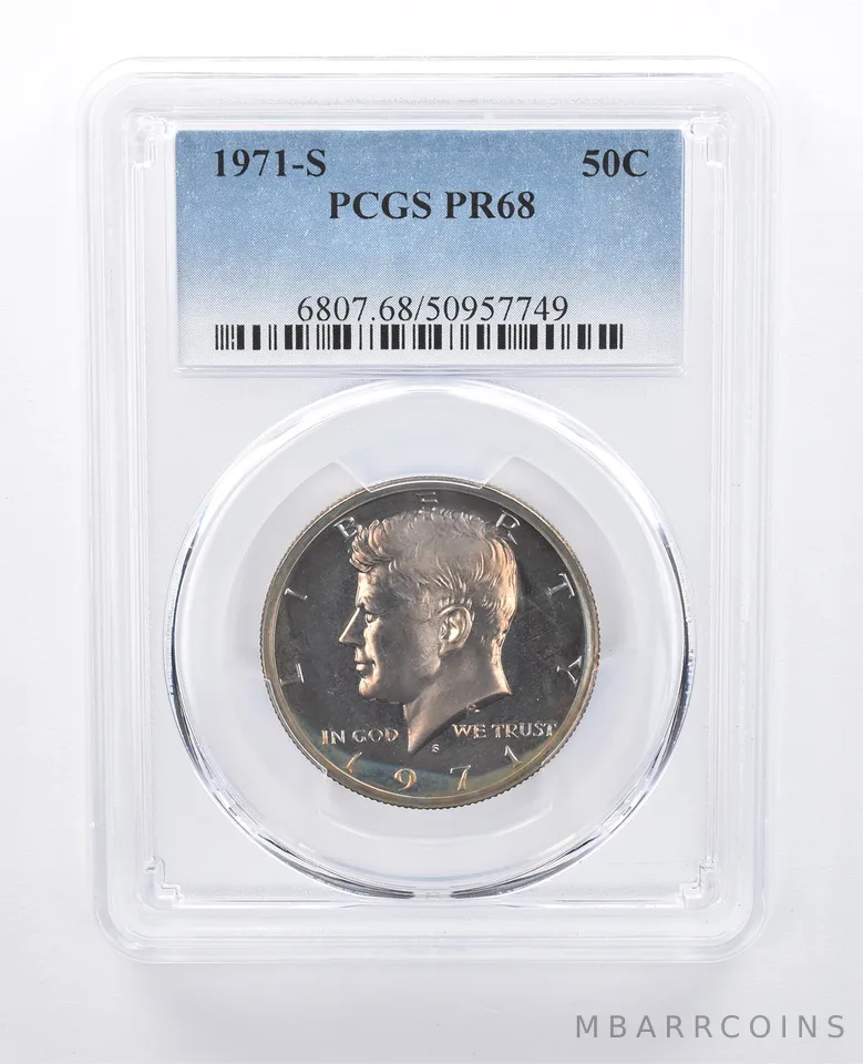 1971-S Kennedy Half Dollar PR68 PCGS Beautiful Tone *8081