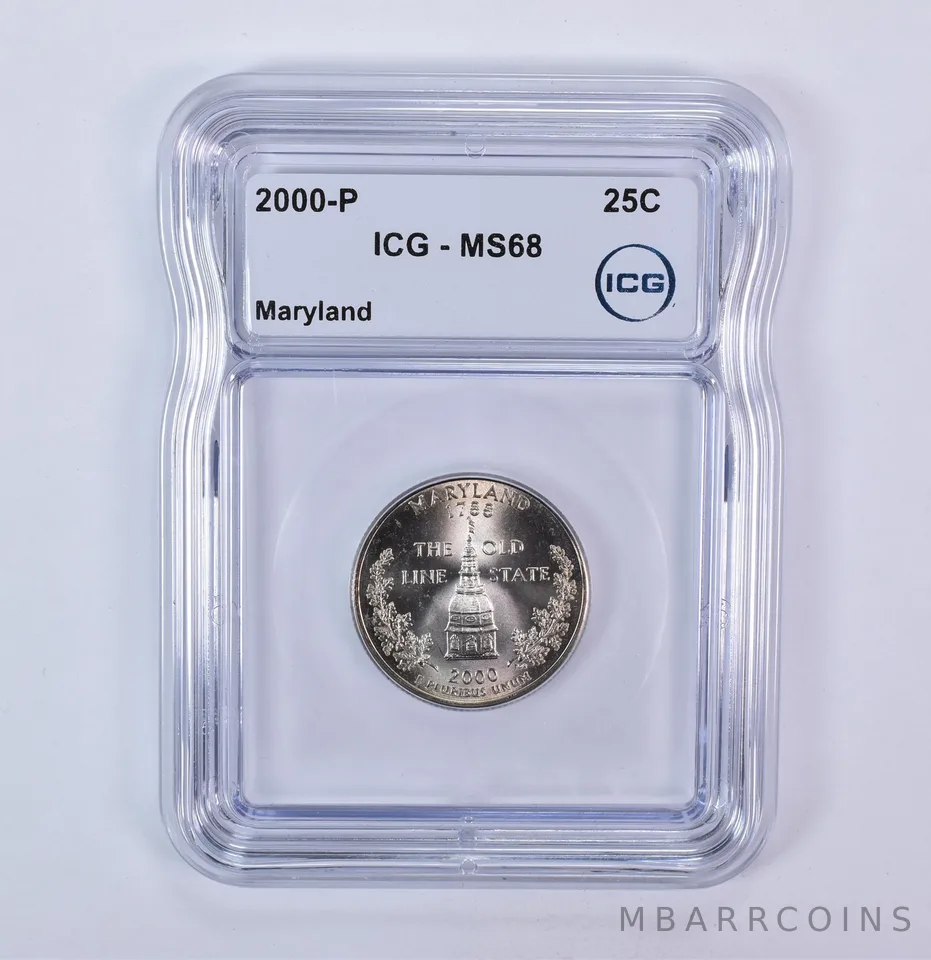 2000-P Washington State Quarter Maryland MS68 ICG