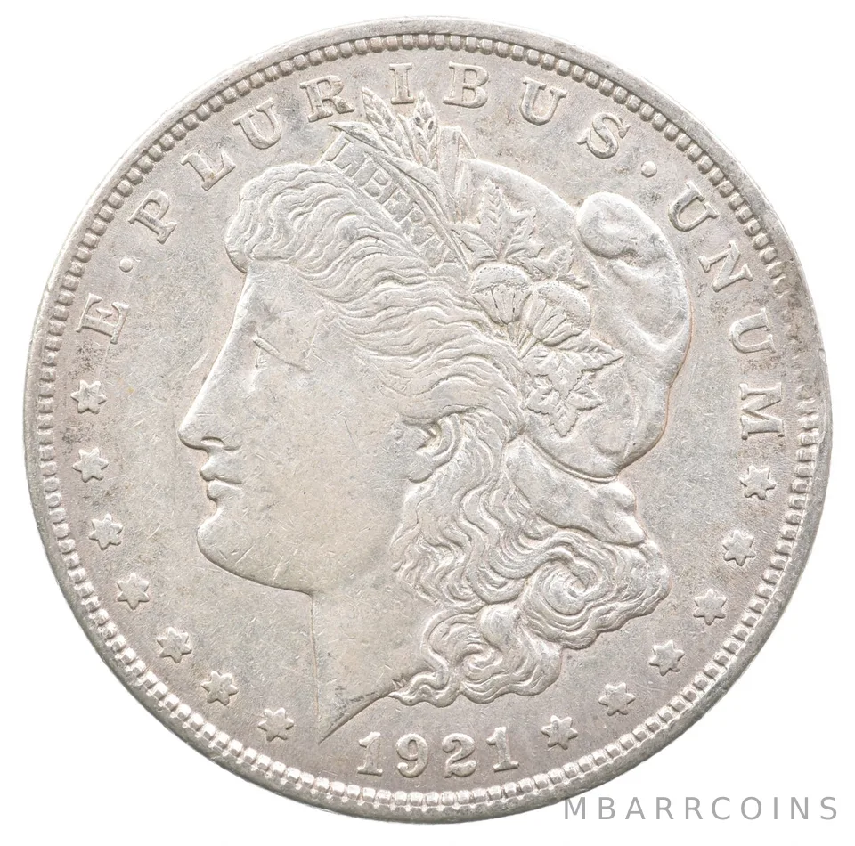 1921 Morgan Silver Dollar Clipped Planchet ERROR *6688