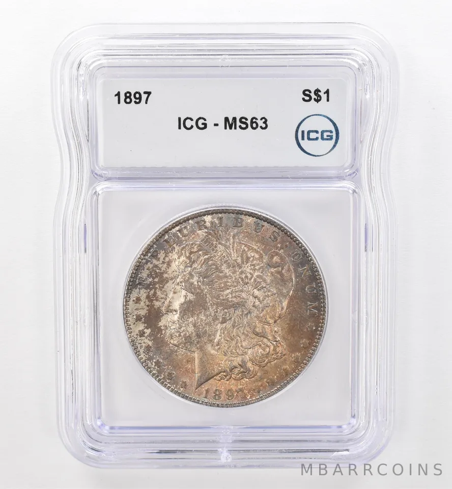 1897 Morgan Silver Dollar MS63 ICG Beautiful Tone *9502