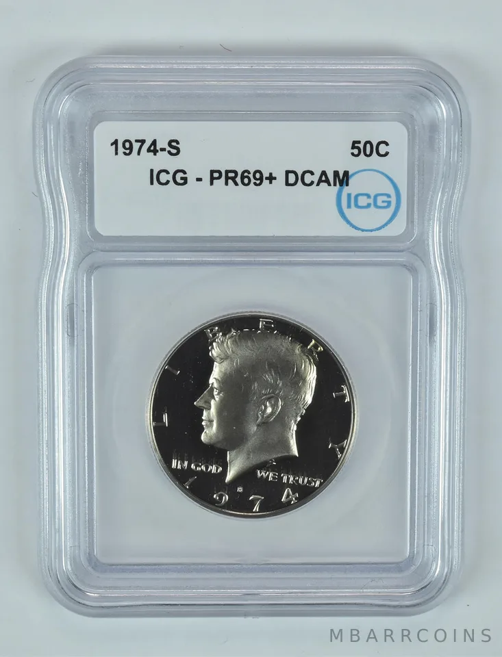 1974-S Kennedy Half Dollar PR69+ DCAM ICG