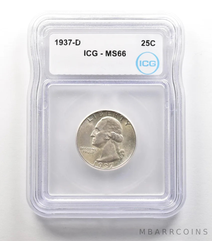 1937-D Washington Quarter MS66 ICG *6734