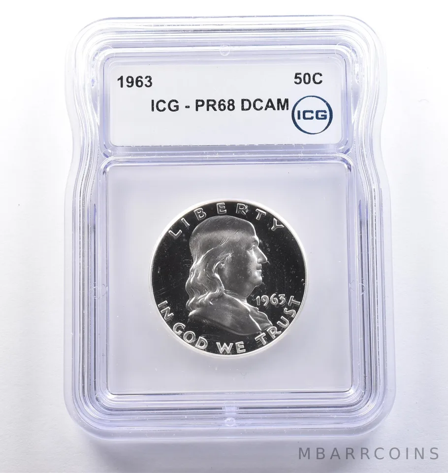 1963 Franklin Half Dollar PR68 DCAM ICG *9139