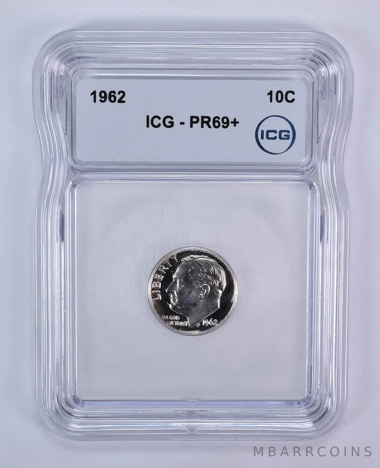 1962 Roosevelt Dime PR69+ ICG