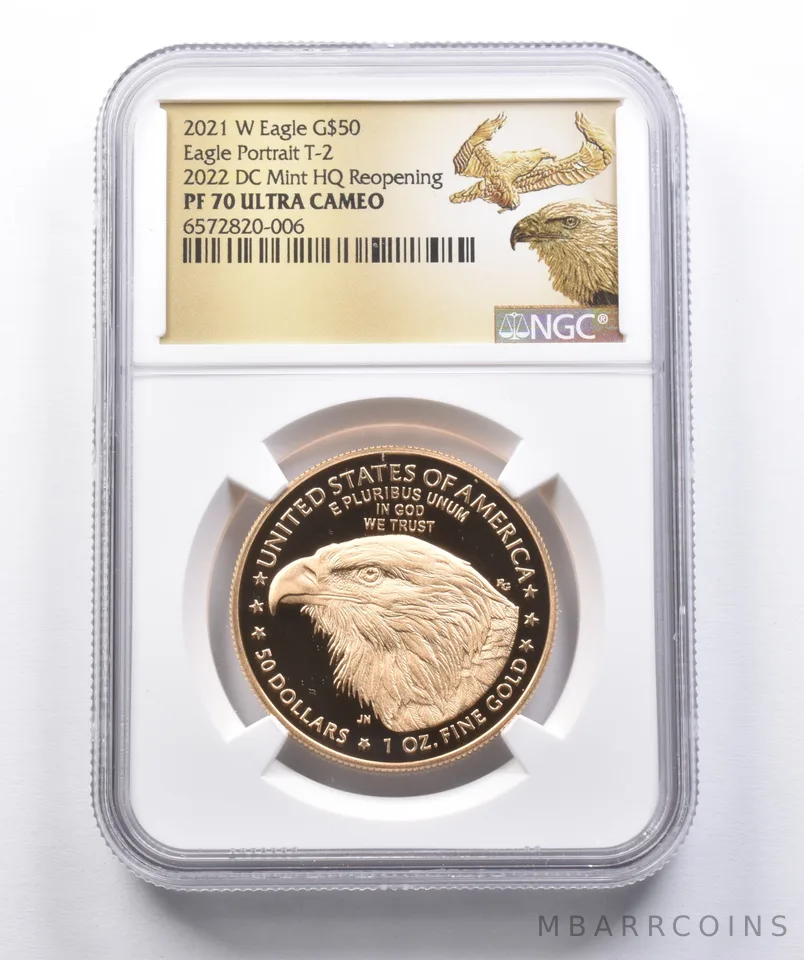 PF70 2021-W $50 American Gold Eagle T-2 2022 DC Mint HQ NGC *4253