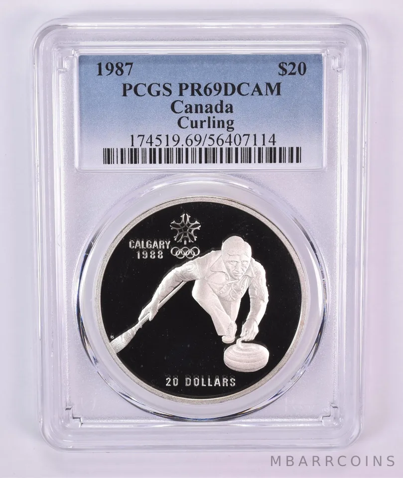 1987 Canada 20 Dollars Calgary Olympics Curling PR69 DCAM PCGS
