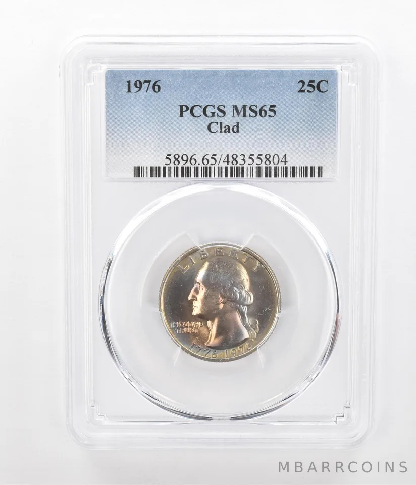 1976 Washington Quarter Clad MS65 PCGS Beautiful Tone *2378