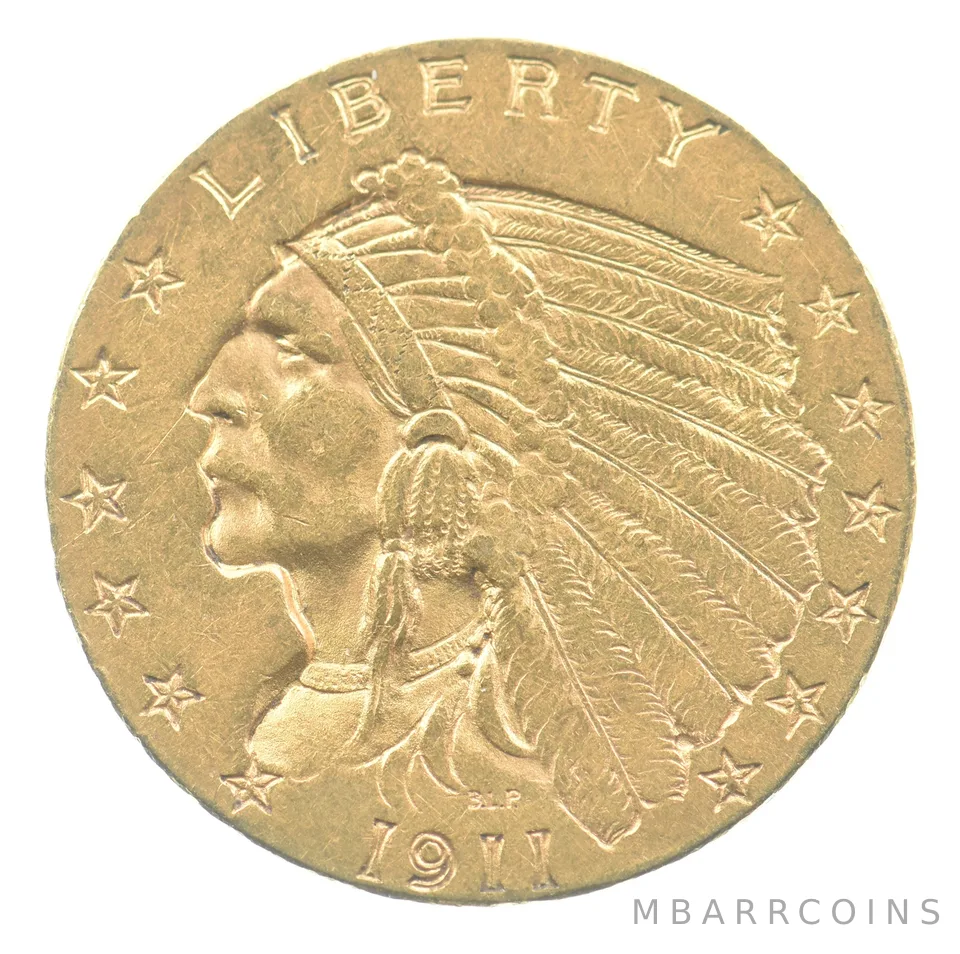 1911 $2.50 Indian Head Gold Quarter Eagle *5883