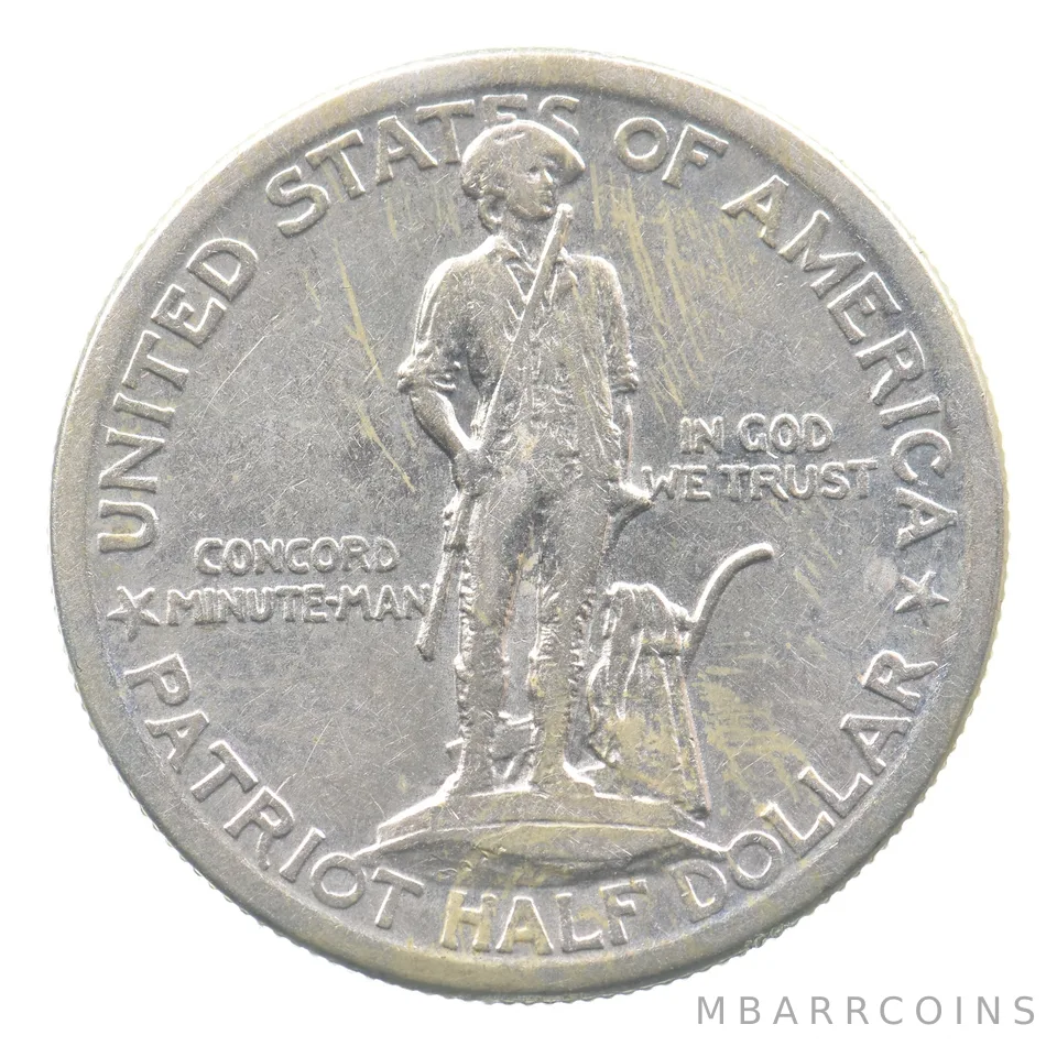 1925 Lexington Concord Commemorative Half Dollar a8657