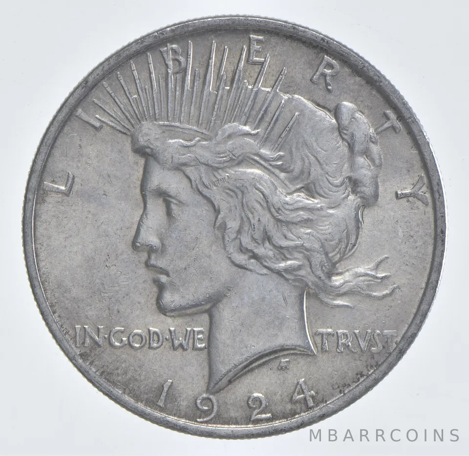 Better - 1924 Peace Silver Dollar - 90% US Coin *645