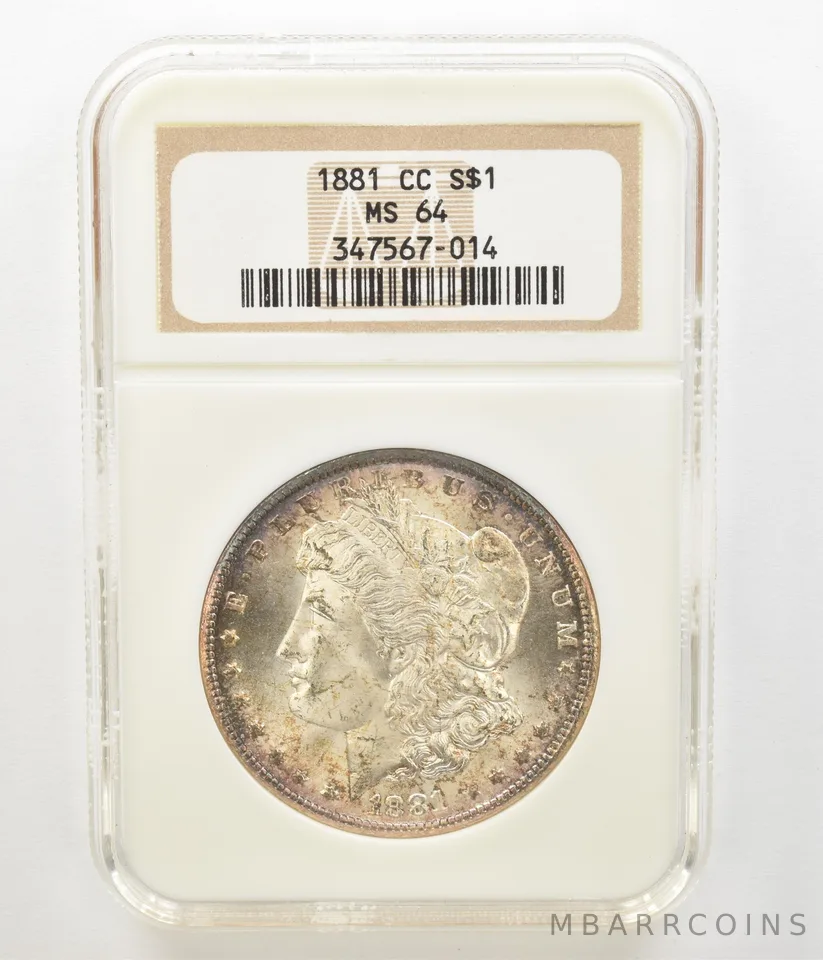 1881-CC Morgan Silver Dollar MS64 NGC Beautiful Tone a4544