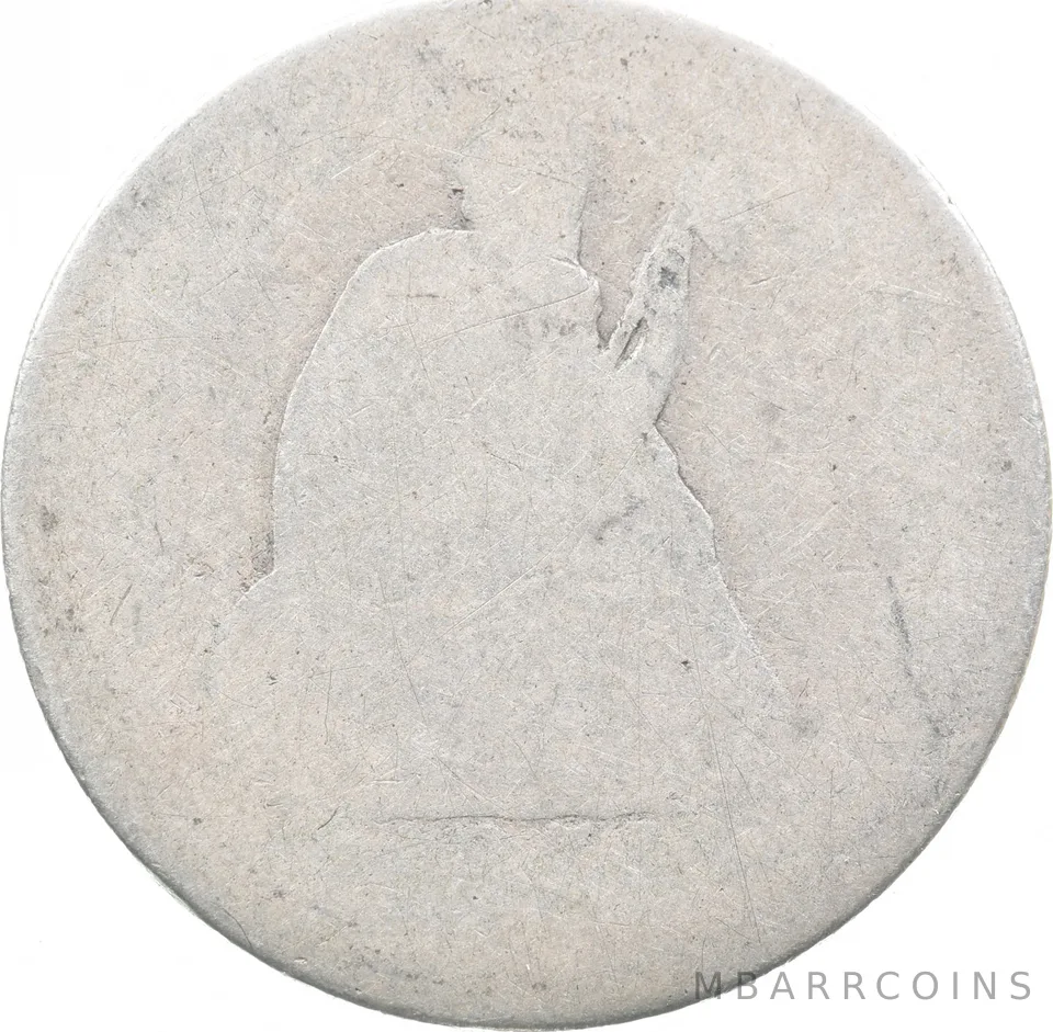 1850's Seated Liberty Quarter Lowball a0424