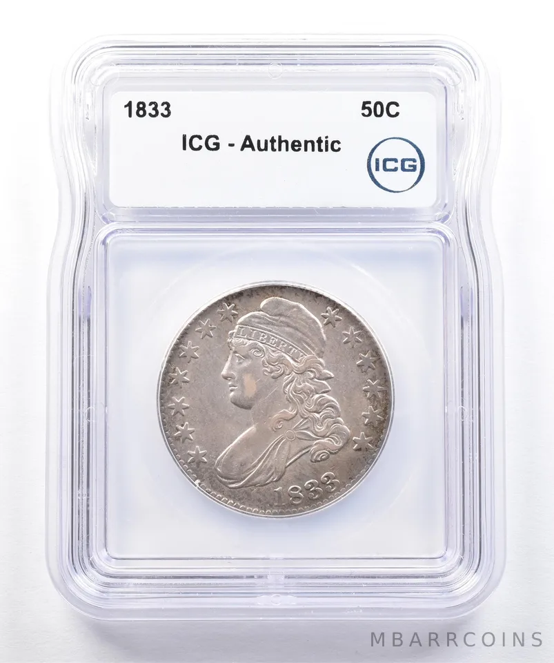 1833 Capped Bust Half Dollar Authentic ICG *1745