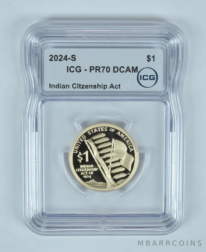 2024-S Sacagawea $1 Indian Citizenship Act PR70 DCAM ICG
